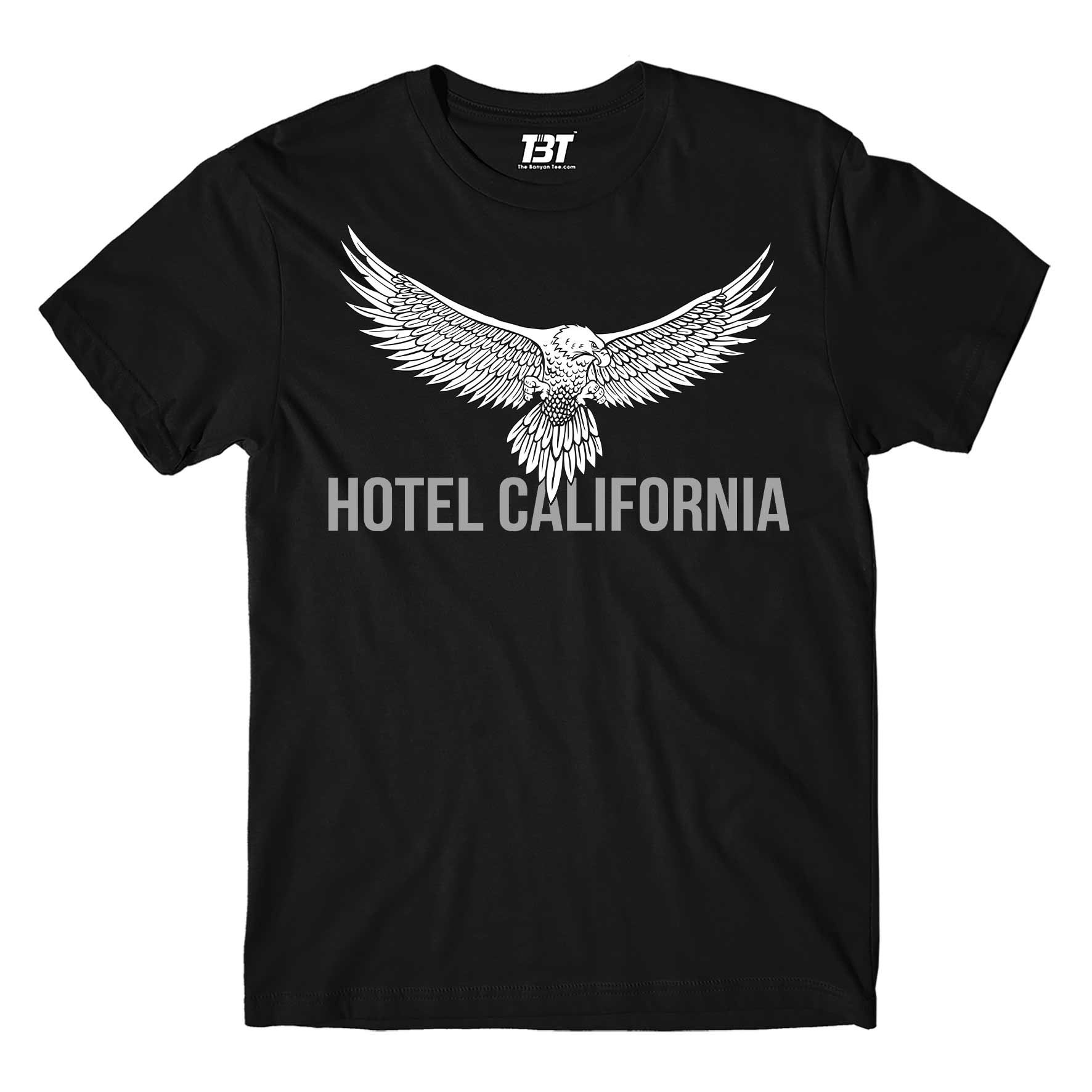 eagles hotel california t-shirt music band buy online usa united states the banyan tee tbt men women girls boys unisex black