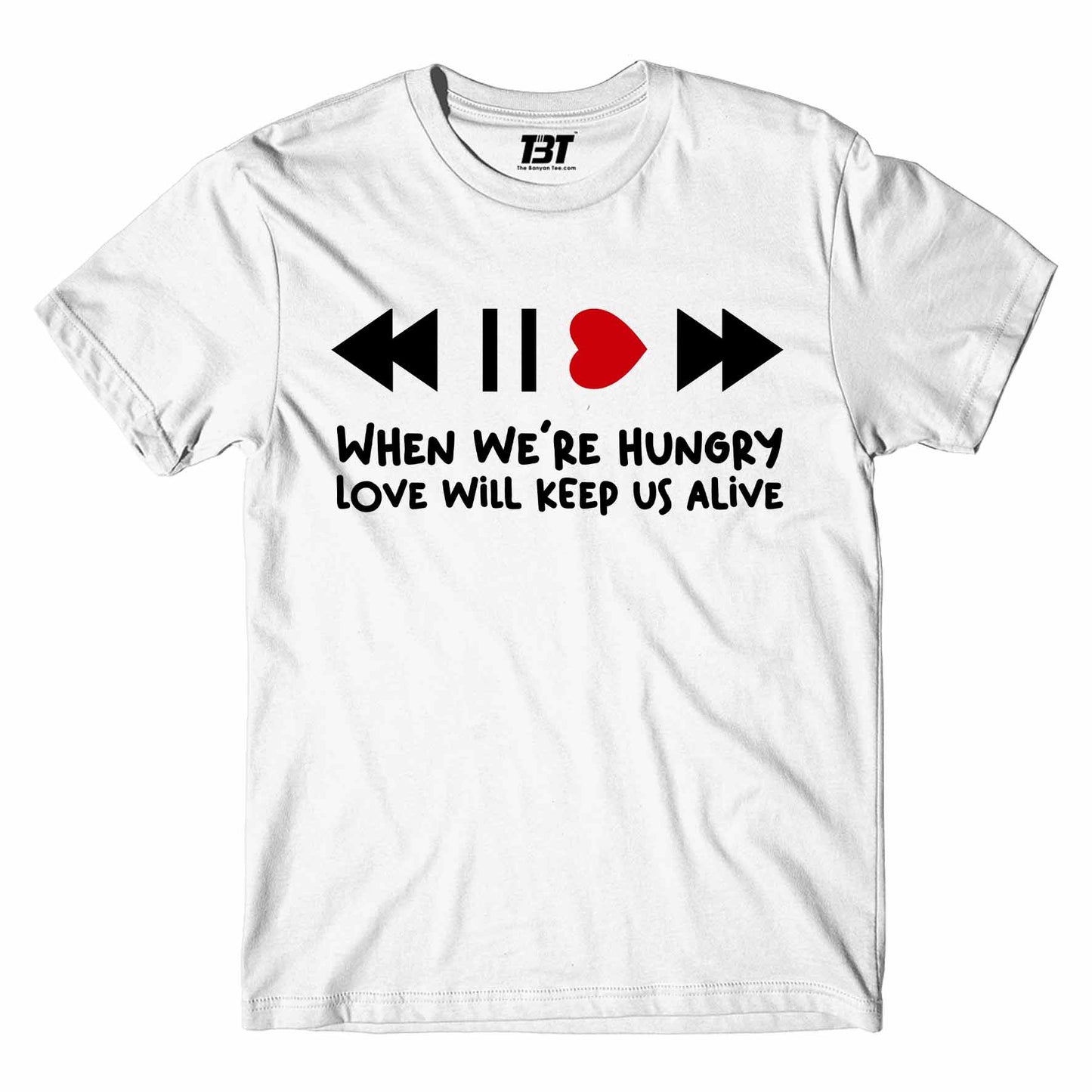 eagles love will keep us alive t-shirt music band buy online usa united states the banyan tee tbt men women girls boys unisex white