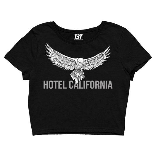 eagles hotel california crop top music band buy online united states of america usa the banyan tee tbt men women girls boys unisex black