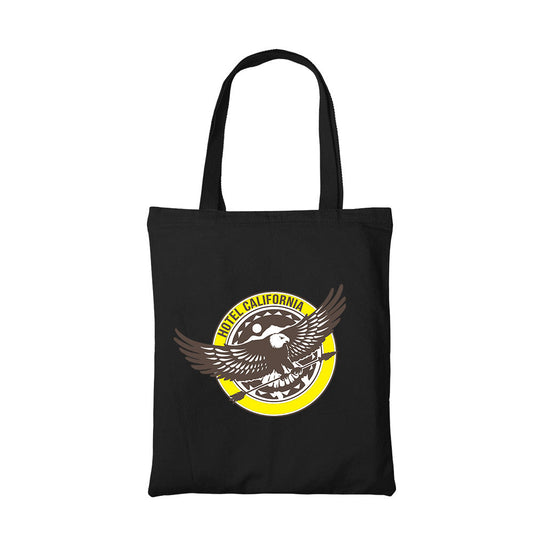 eagles hotel california tote bag hand printed cotton women men unisex