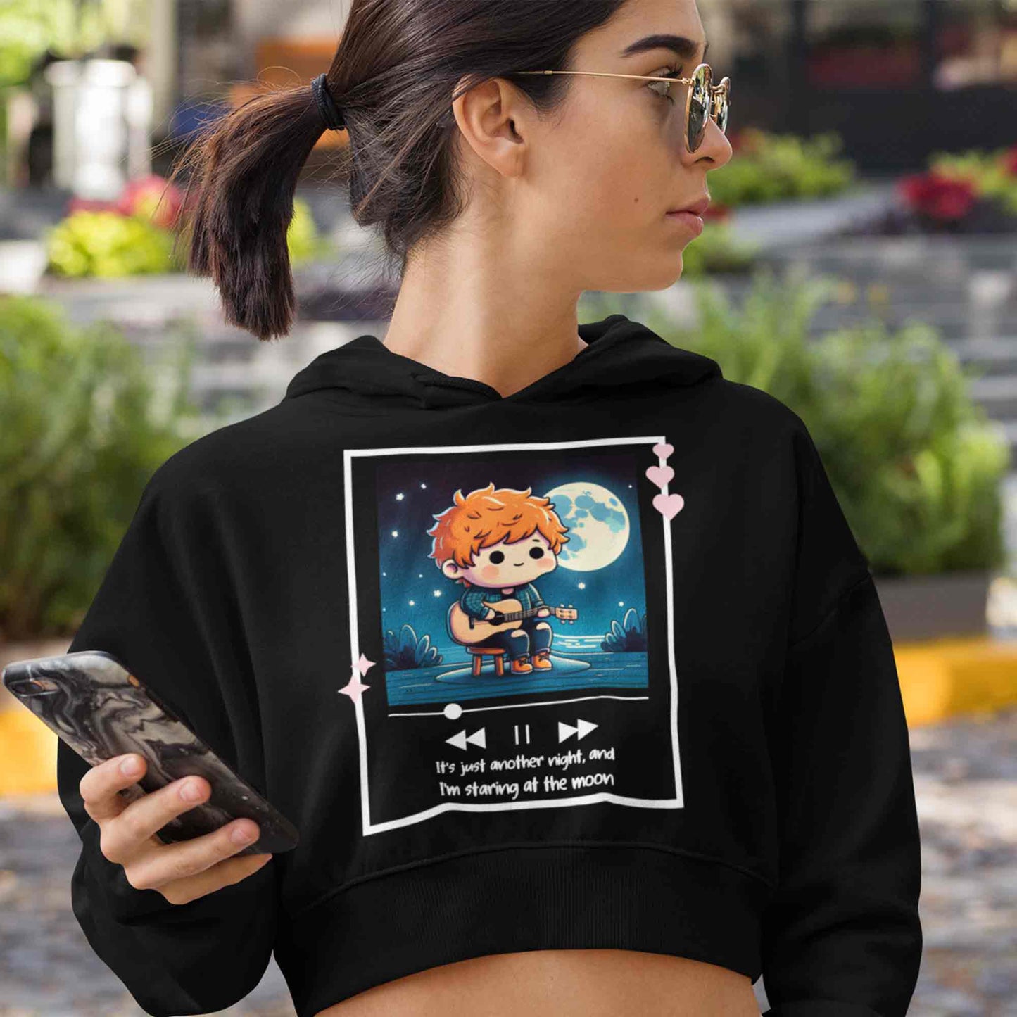 ed sheeran all of our stars crop hoodie hooded sweatshirt upper winterwear music band buy online india the banyan tee tbt men women girls boys unisex black