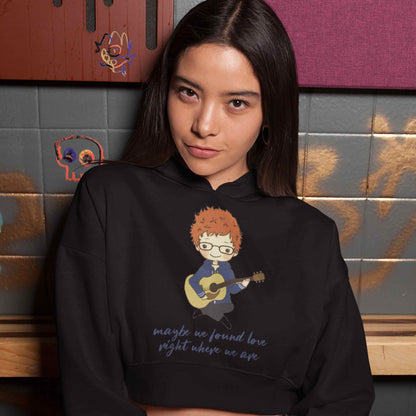 ed sheeran thinking out loud crop hoodie hooded sweatshirt upper winterwear music band buy online india the banyan tee tbt men women girls boys unisex black