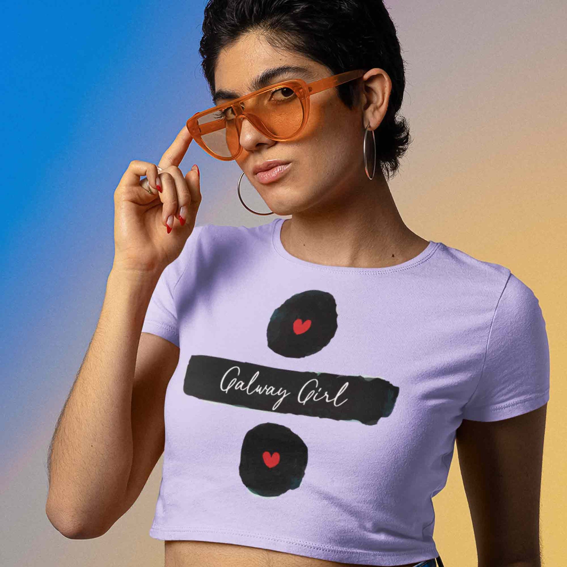 ed sheeran galway girl crop top music band buy online united states of america usa the banyan tee tbt men women girls boys unisex Sky Blue