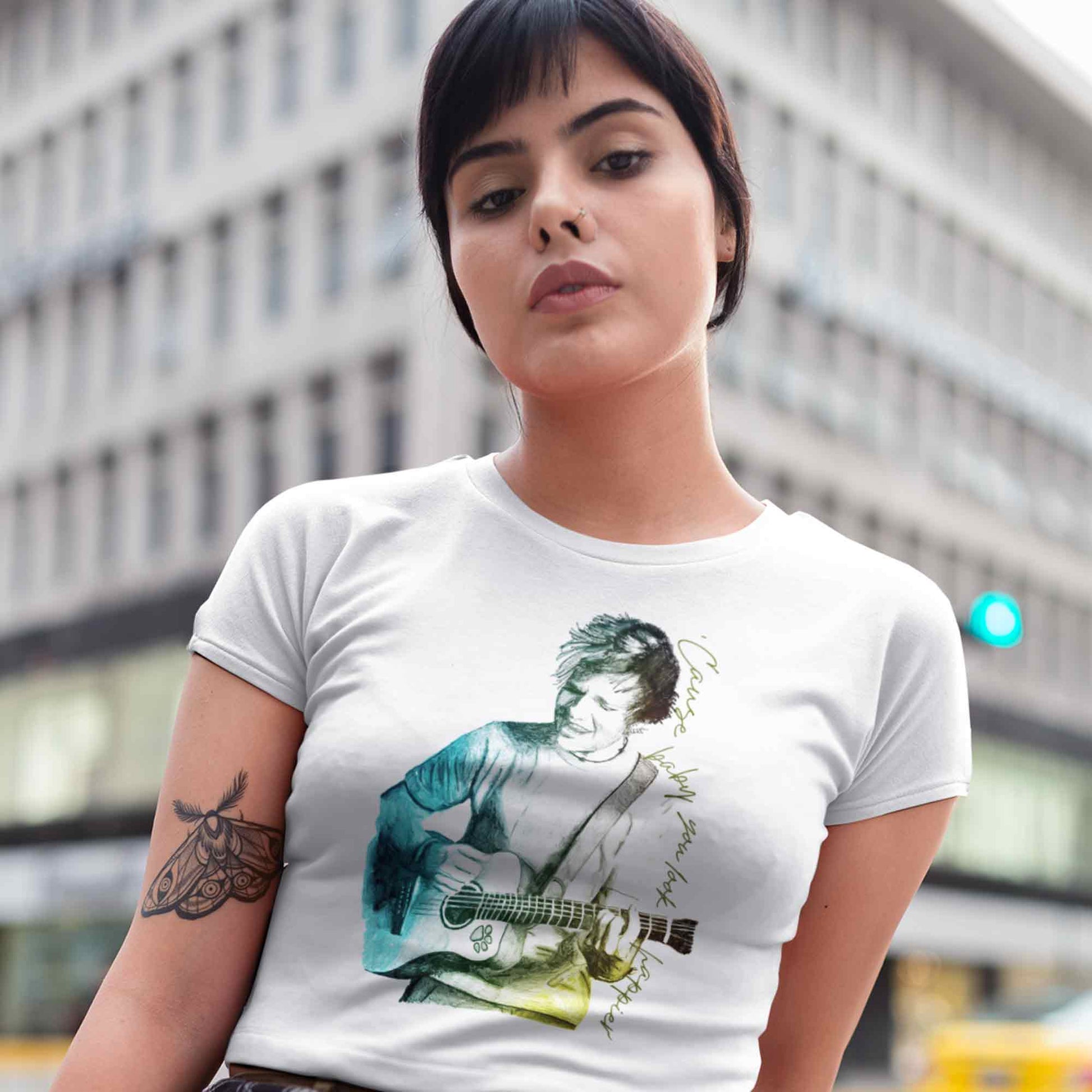 ed sheeran happier crop top music band buy online united states of america usa the banyan tee tbt men women girls boys unisex white