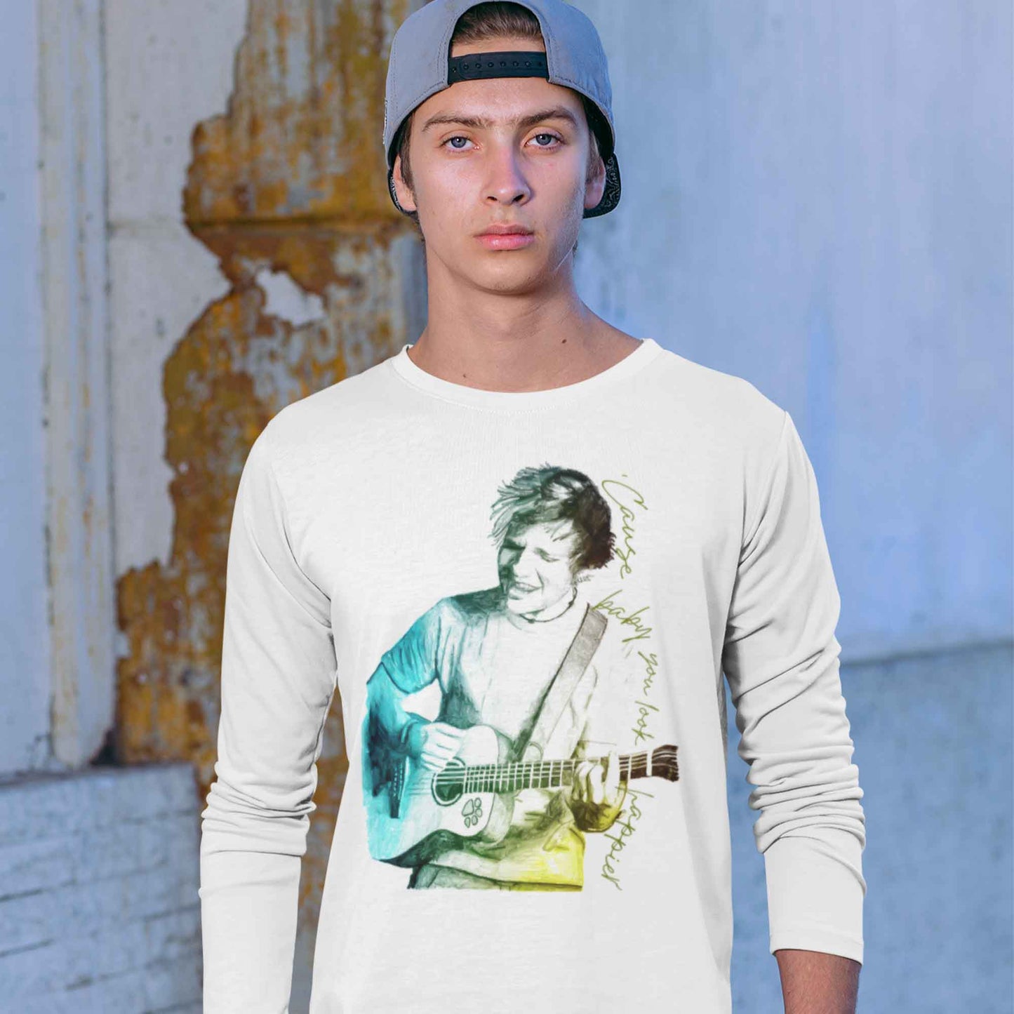 ed sheeran happier full sleeves long sleeves music band buy online india the banyan tee tbt men women girls boys unisex white