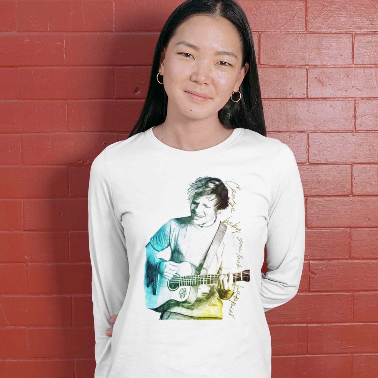 ed sheeran happier full sleeves long sleeves music band buy online india the banyan tee tbt men women girls boys unisex white