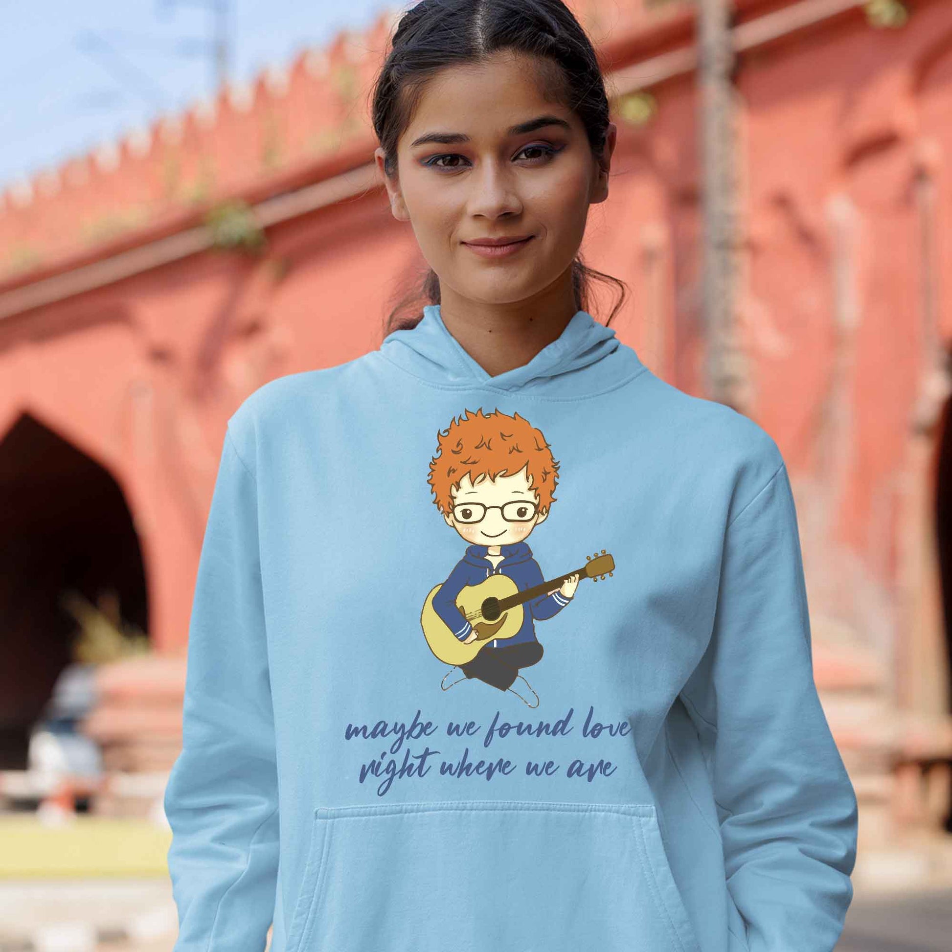 ed sheeran thinking out loud hoodie hooded sweatshirt winterwear music band buy online united states usa the banyan tee tbt men women girls boys unisex baby blue