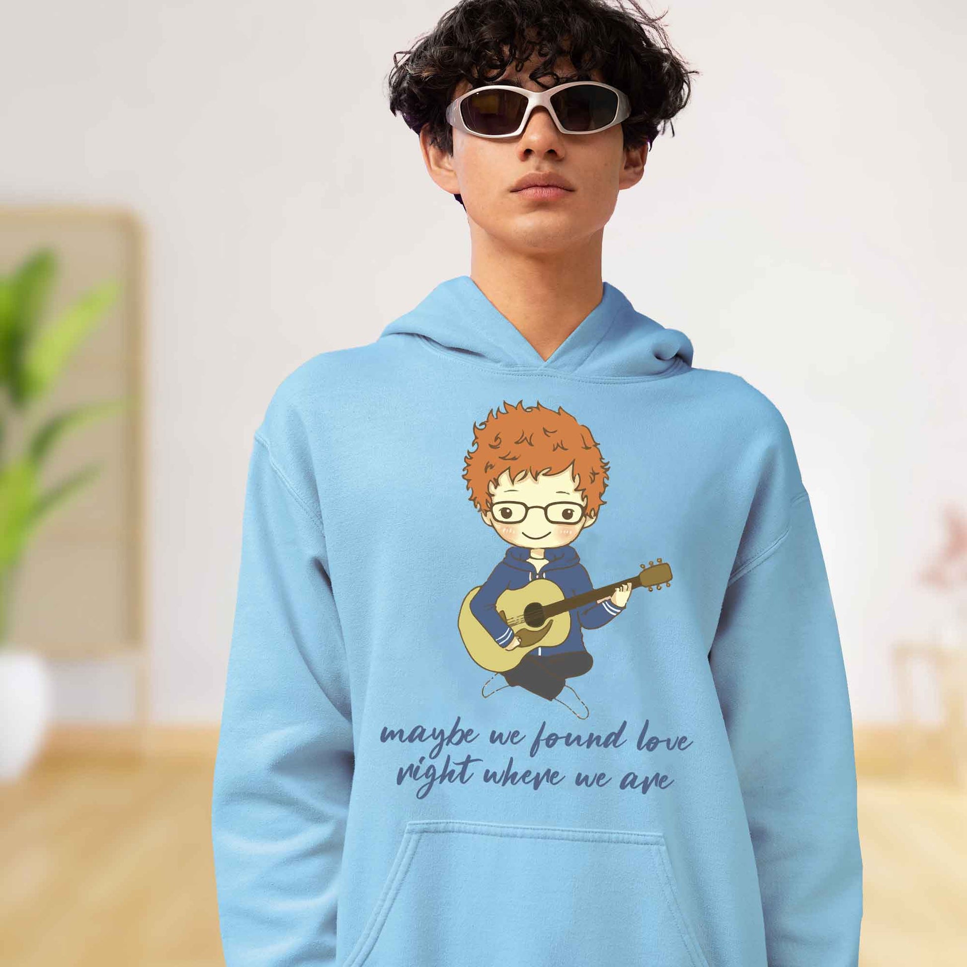 ed sheeran thinking out loud hoodie hooded sweatshirt winterwear music band buy online united states usa the banyan tee tbt men women girls boys unisex baby blue