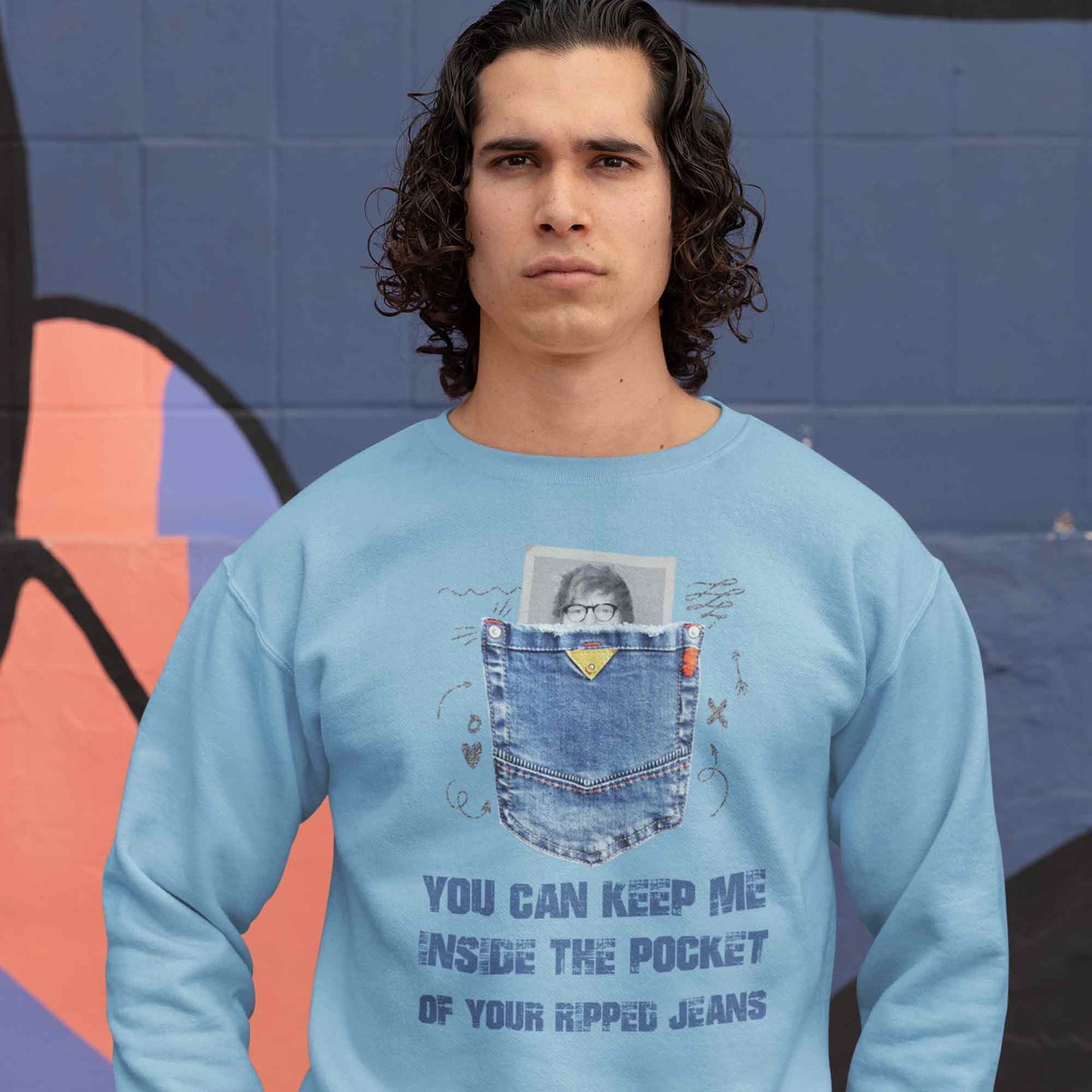 ed sheeran photograph sweatshirt upper winterwear music band buy online united states usa the banyan tee tbt men women girls boys unisex baby blue