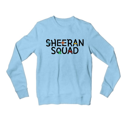 ed sheeran sheeran squad sweatshirt upper winterwear music band buy online united states usa the banyan tee tbt men women girls boys unisex baby blue