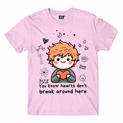 ed sheeran hearts don't break around here t-shirt music band buy online usa united states the banyan tee tbt men women girls boys unisex Lilac