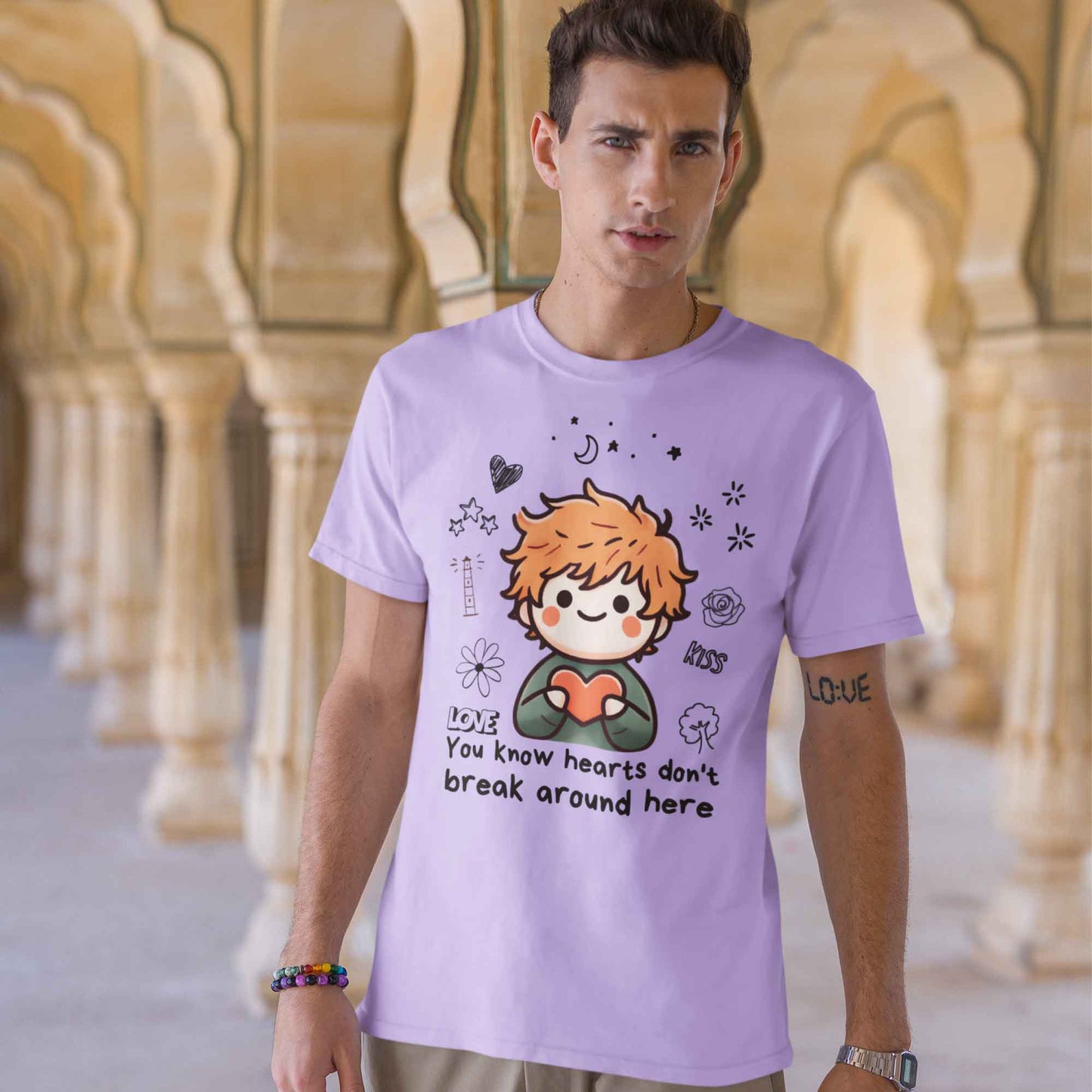 ed sheeran hearts don't break around here t-shirt music band buy online united states of america usa the banyan tee tbt men women girls boys unisex Lavender