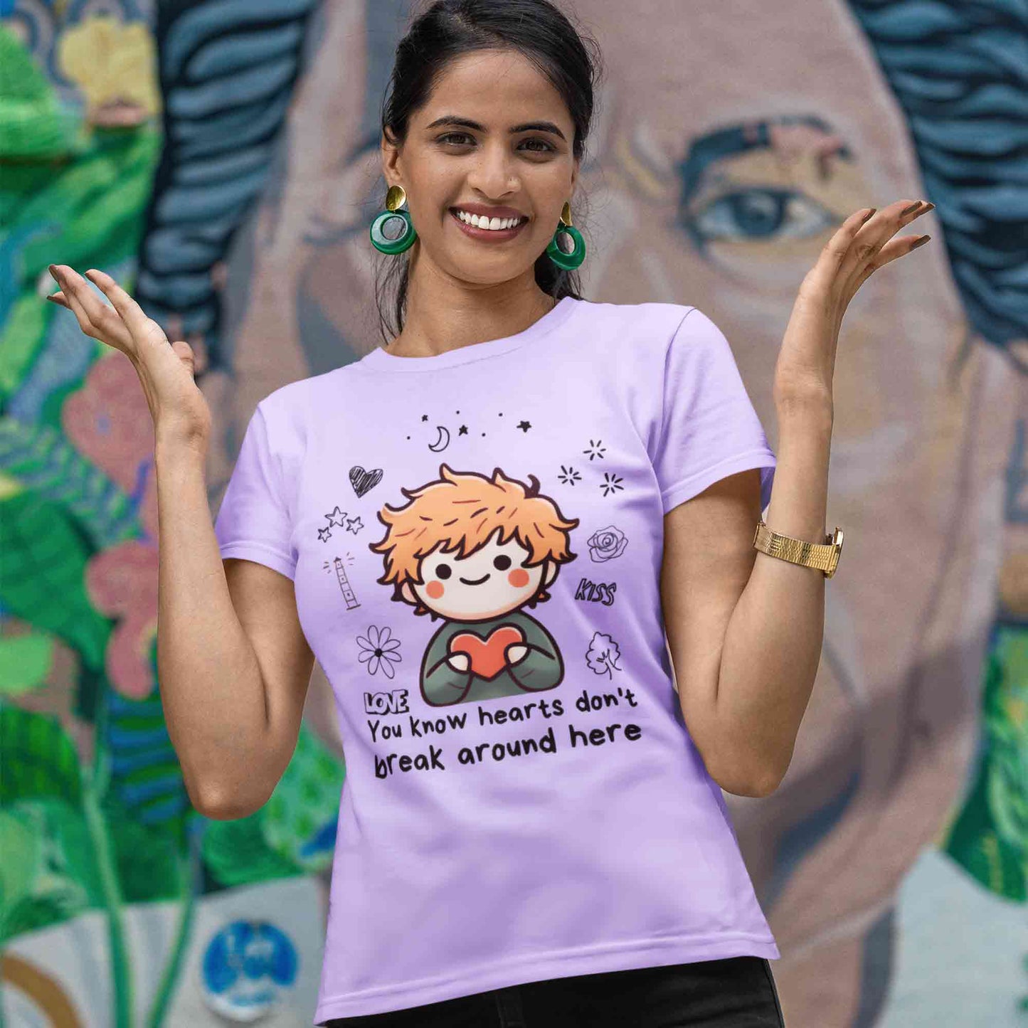 ed sheeran hearts don't break around here t-shirt music band buy online united states of america usa the banyan tee tbt men women girls boys unisex Lavender