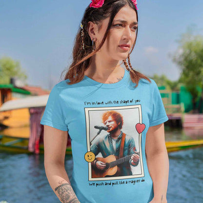 ed sheeran shape of you t-shirt music band buy online united states of america usa the banyan tee tbt men women girls boys unisex sky blue