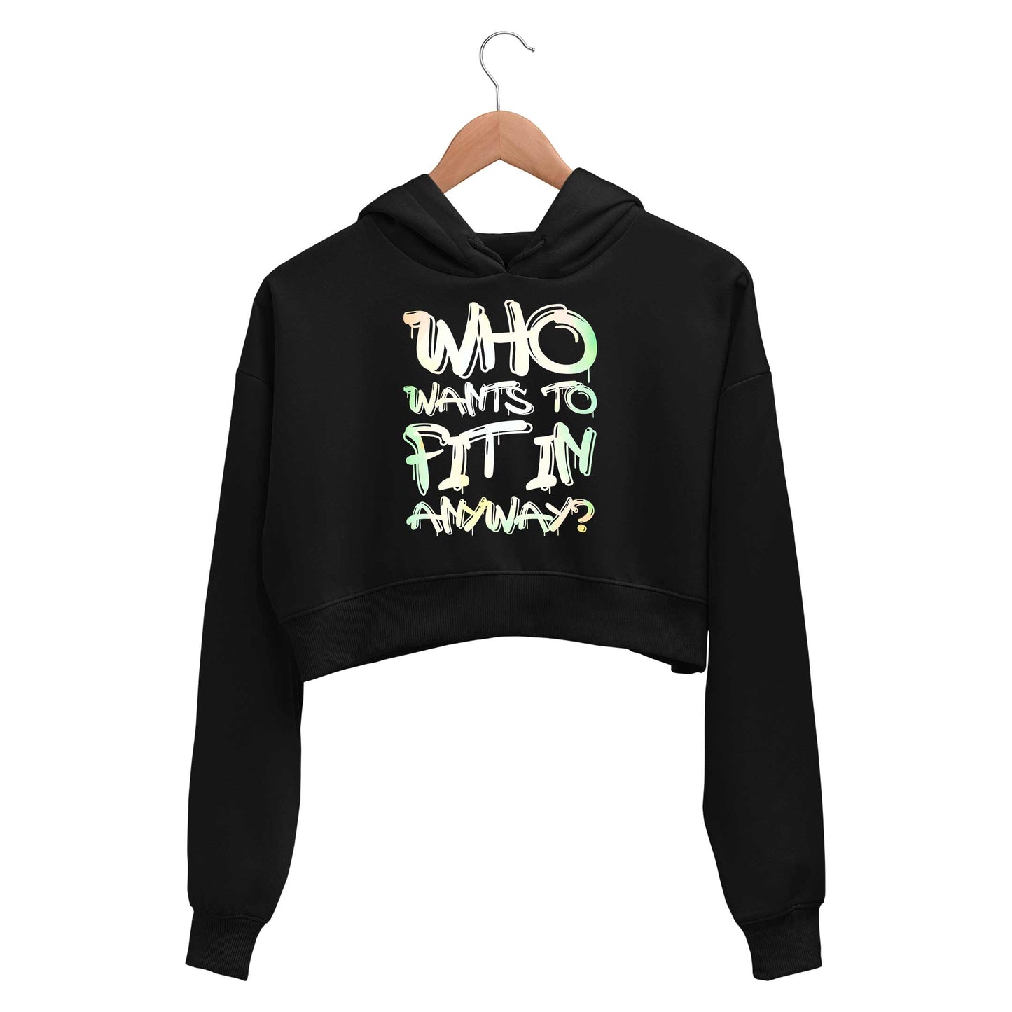 ed sheeran nobody wants to fit in - i don't care crop hoodie hooded sweatshirt upper winterwear music band buy online india the banyan tee tbt men women girls boys unisex black