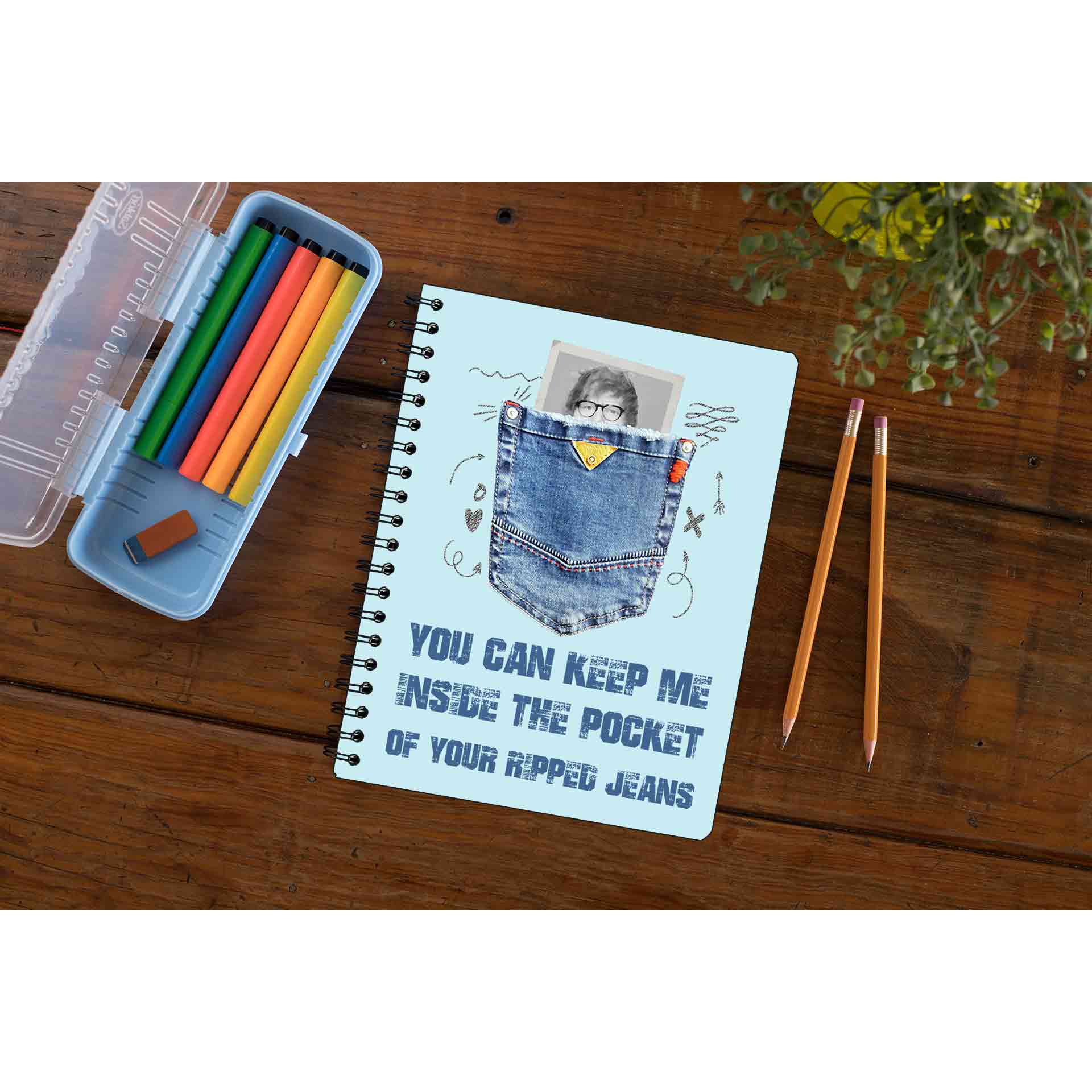 ed sheeran photograph notebook notepad diary buy online united states of america usa the banyan tee tbt unruled