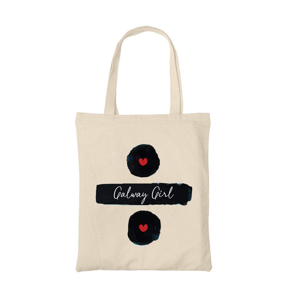 ed sheeran galway girl tote bag hand printed cotton women men unisex