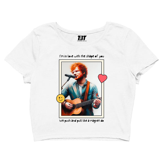 ed sheeran shape of you crop top music band buy online united states of america usa the banyan tee tbt men women girls boys unisex black