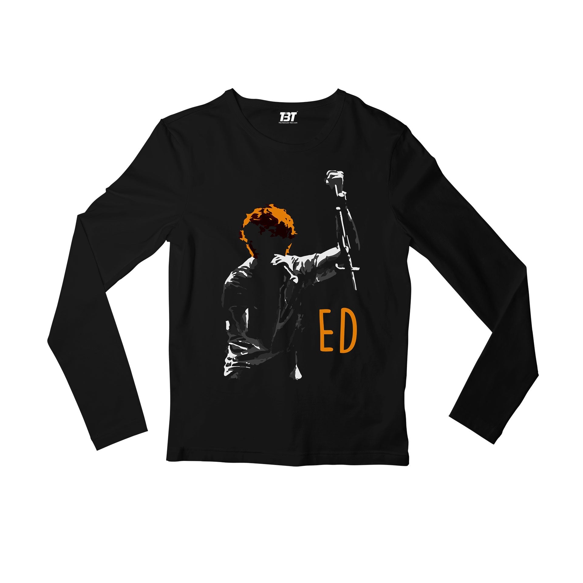 ed sheeran ed silhouette full sleeves long sleeves music band buy online india the banyan tee tbt men women girls boys unisex black