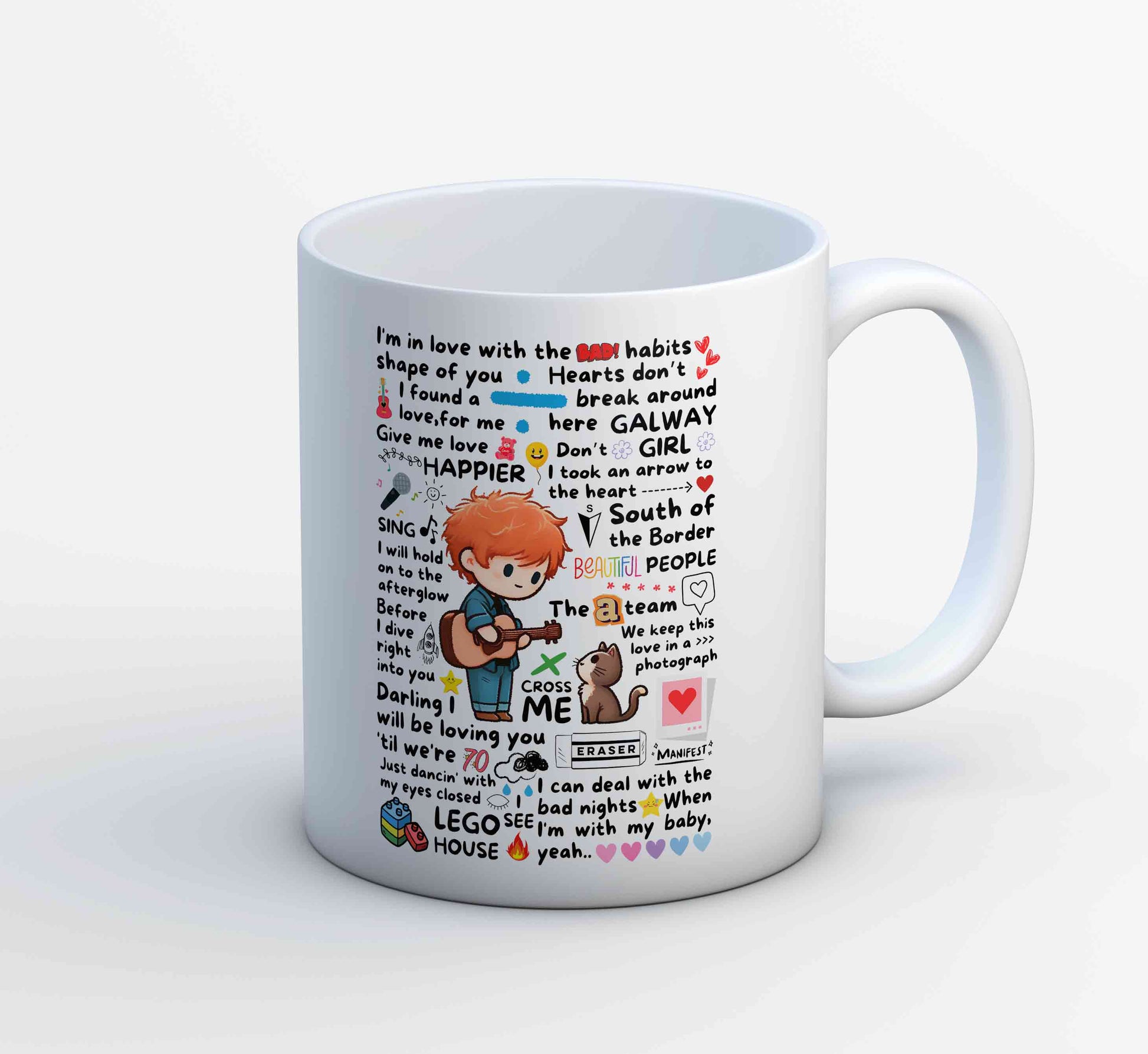 ed sheeran doodle mug coffee ceramic music band buy online usa united states of america the banyan tee tbt men women girls boys unisex