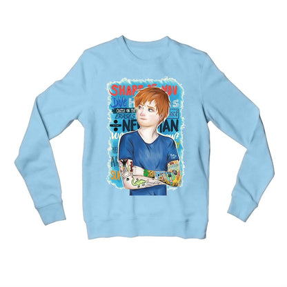 ed sheeran teddy sweatshirt upper winterwear music band buy online united states usa the banyan tee tbt men women girls boys unisex baby blue