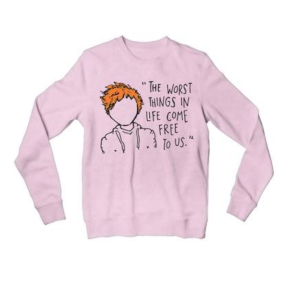 ed sheeran the a team sweatshirt upper winterwear music band buy online united states of america usa the banyan tee tbt men women girls boys unisex gray  Edit alt