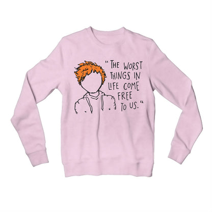 ed sheeran the a team sweatshirt upper winterwear music band buy online united states usa the banyan tee tbt men women girls boys unisex gray