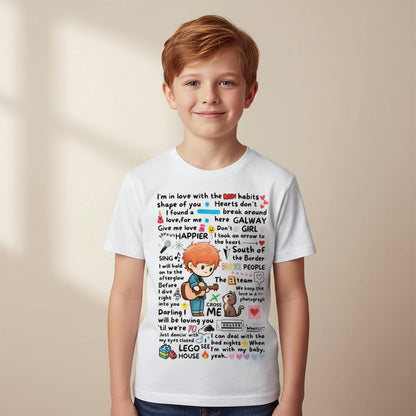 ed sheeran doodle t-shirt music band buy online united states of america usa the banyan tee tbt men women girls boys unisex baby pink