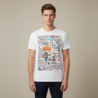 ed sheeran doodle t-shirt music band buy online united states of america usa the banyan tee tbt men women girls boys unisex baby pink