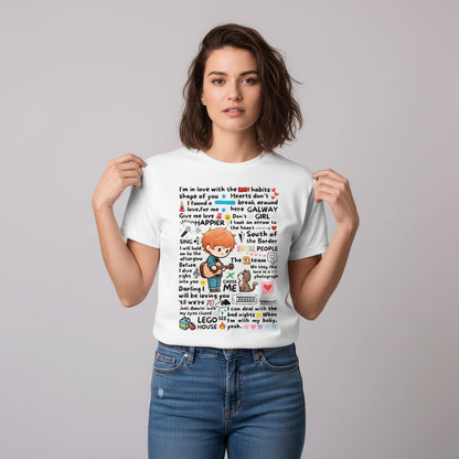 ed sheeran doodle t-shirt music band buy online united states of america usa the banyan tee tbt men women girls boys unisex baby pink