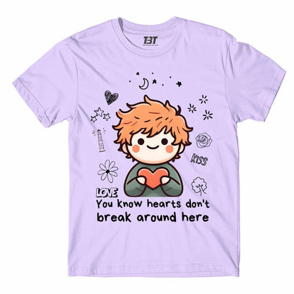 ed sheeran hearts don't break around here t-shirt music band buy online united states of america usa the banyan tee tbt men women girls boys unisex Lavender