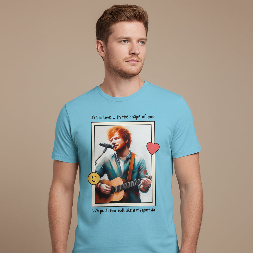 ed sheeran shape of you t-shirt music band buy online united states of america usa the banyan tee tbt men women girls boys unisex sky blue