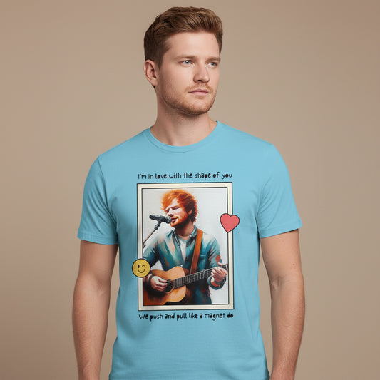 ed sheeran shape of you t-shirt music band buy online united states of america usa the banyan tee tbt men women girls boys unisex sky blue