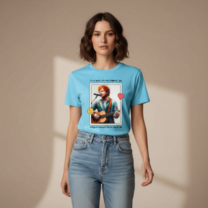 ed sheeran shape of you t-shirt music band buy online united states of america usa the banyan tee tbt men women girls boys unisex sky blue