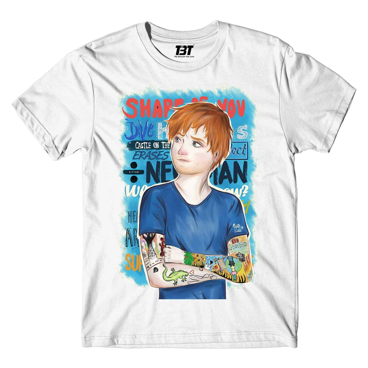 ed sheeran teddy t-shirt music band buy online usa united states the banyan tee tbt men women girls boys unisex white  Edit alt text