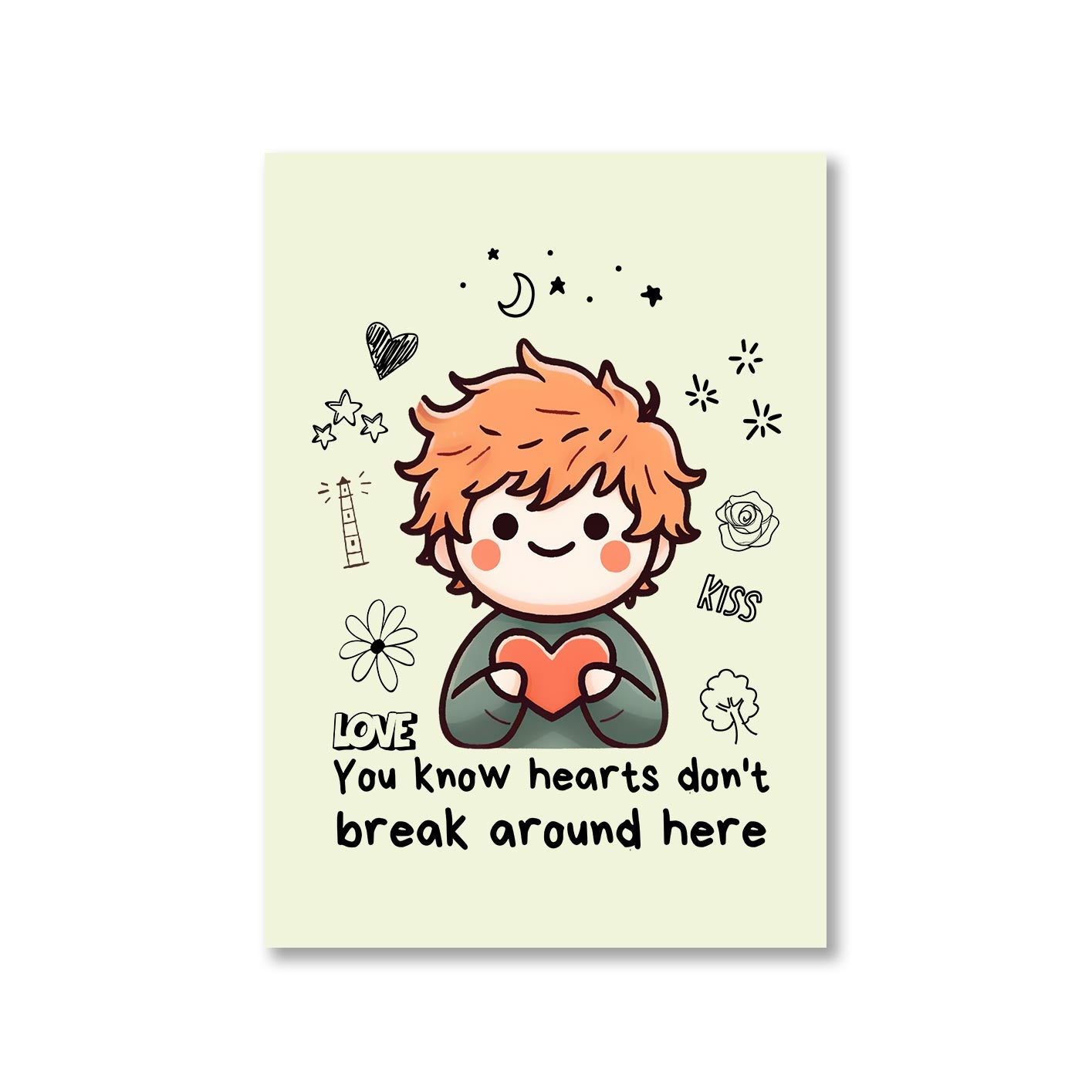 ed sheeran hearts don't break around here poster wall art buy online united states of america usa the banyan tee tbt a4