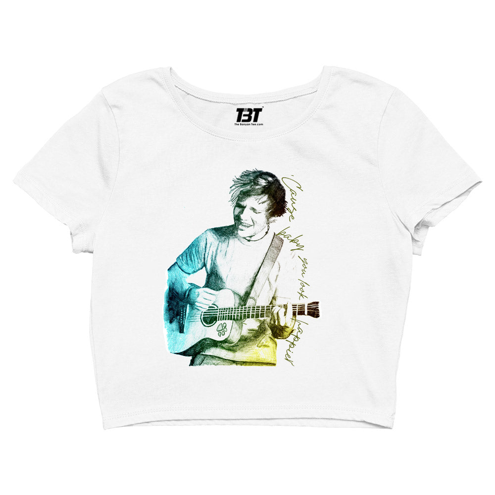 ed sheeran happier crop top music band buy online united states of america usa the banyan tee tbt men women girls boys unisex white