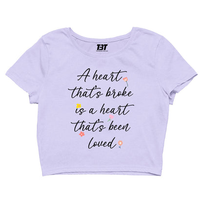 ed sheeran a heart that's broke - supermarket flowers crop top music band buy online united states of america usa the banyan tee tbt men women girls boys unisex Sky Blue
