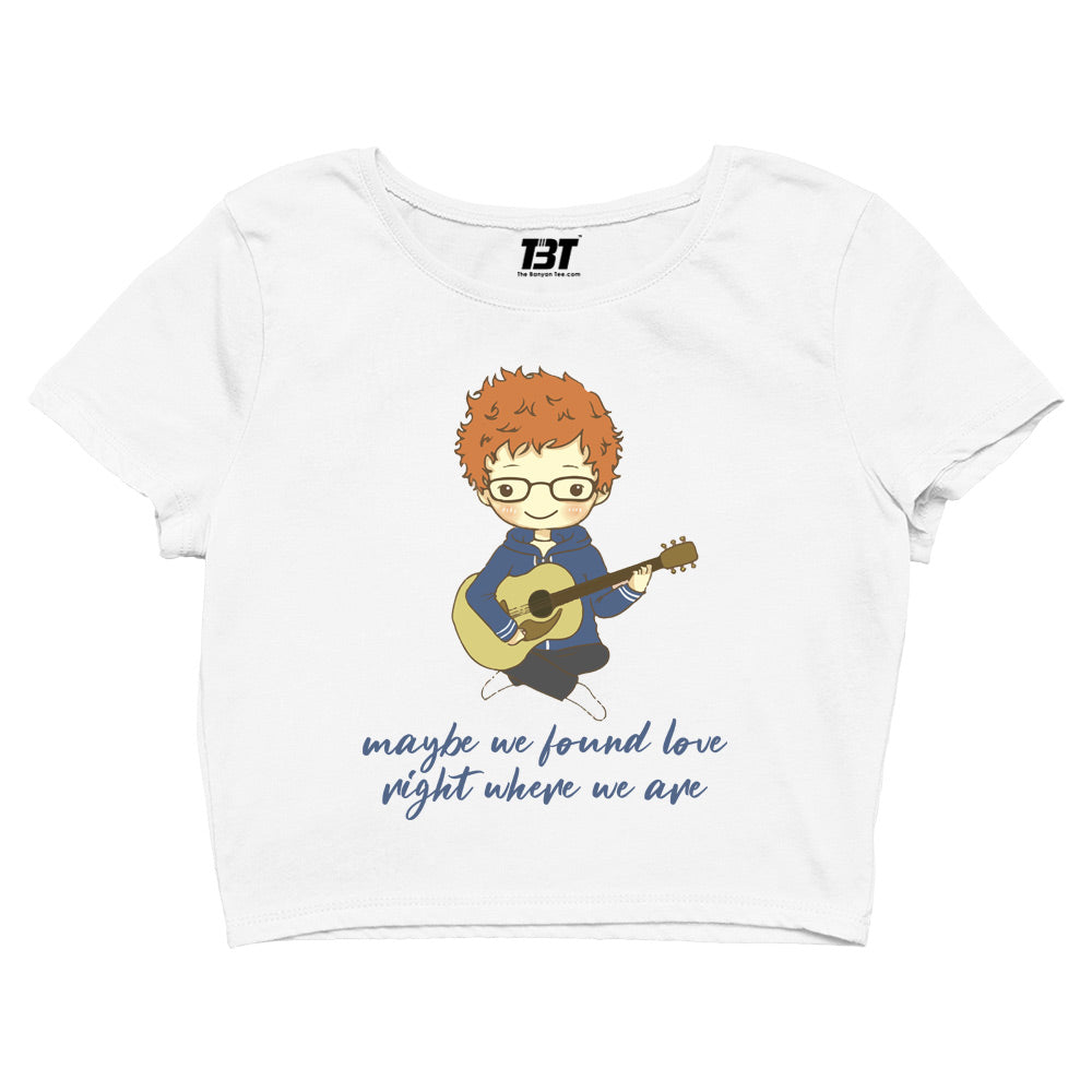 ed sheeran thinking out loud crop top music band buy online united states of america usa the banyan tee tbt men women girls boys unisex white