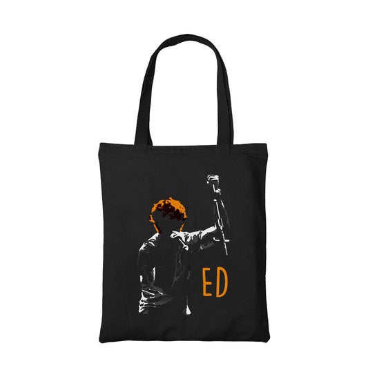 ed sheeran silhouette tote bag hand printed cotton women men unisex