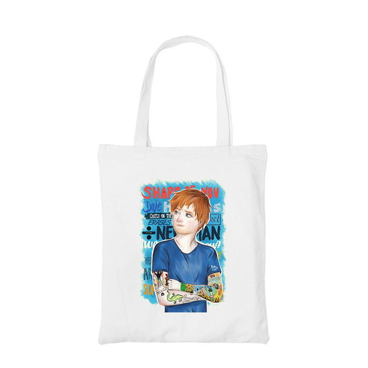 ed sheeran teddy tote bag hand printed cotton women men unisex