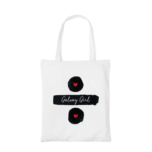 ed sheeran galway girl tote bag hand printed cotton women men unisex