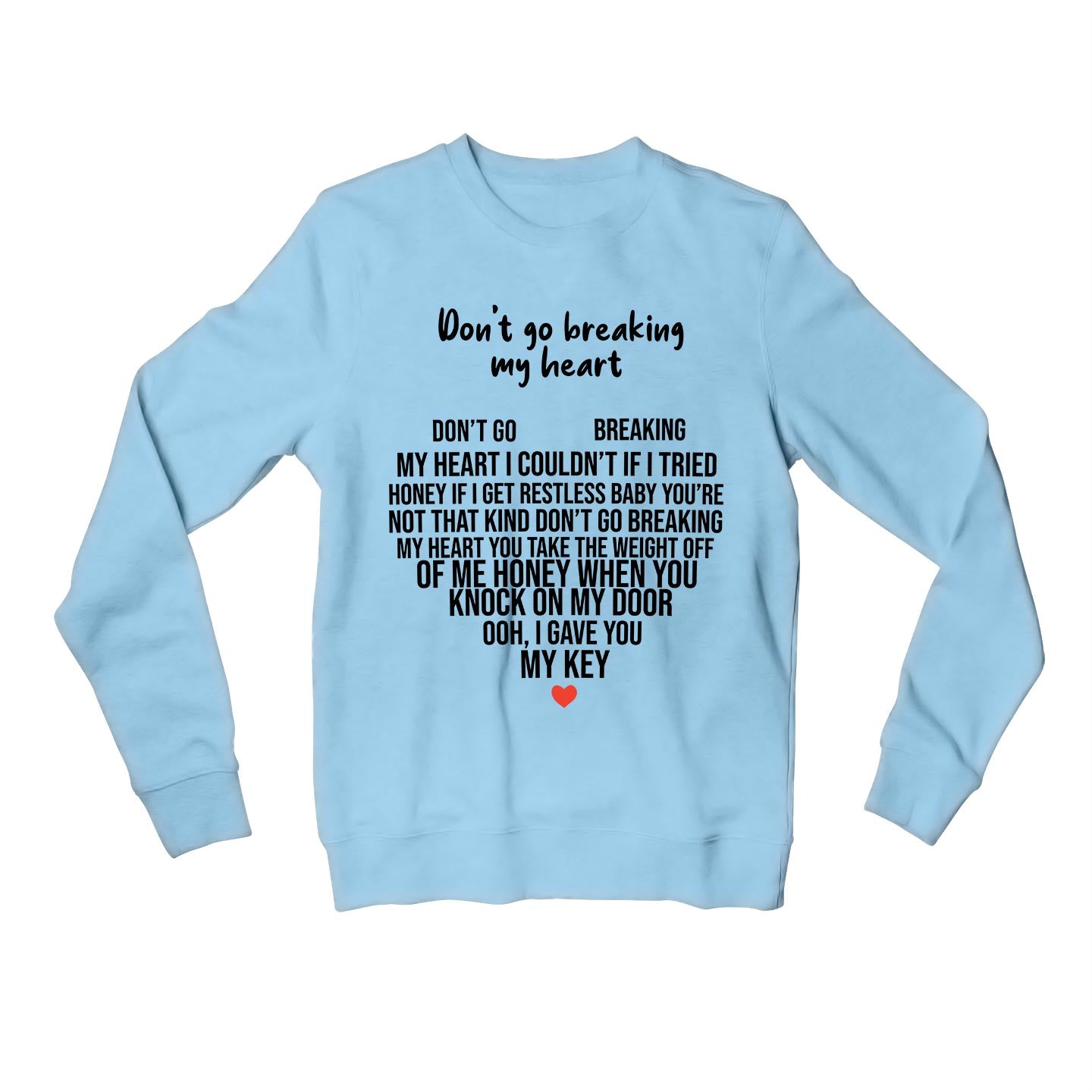 elton john don't go breaking my heart sweatshirt upper winterwear music band buy online united states of america usa the banyan tee tbt men women girls boys unisex baby blue