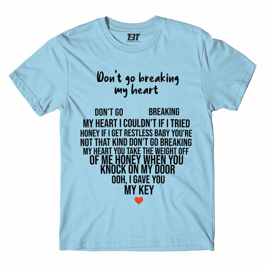 elton john don't go breaking my heart t-shirt music band buy online usa united states the banyan tee tbt men women girls boys unisex ocean blue