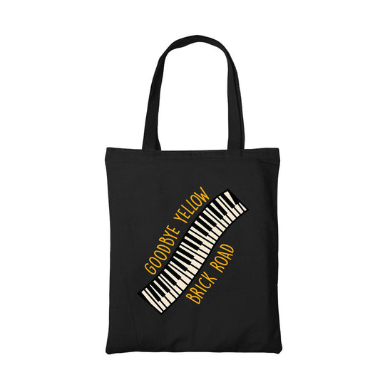 elton john goodbye yellow brick road tote bag hand printed cotton women men unisex