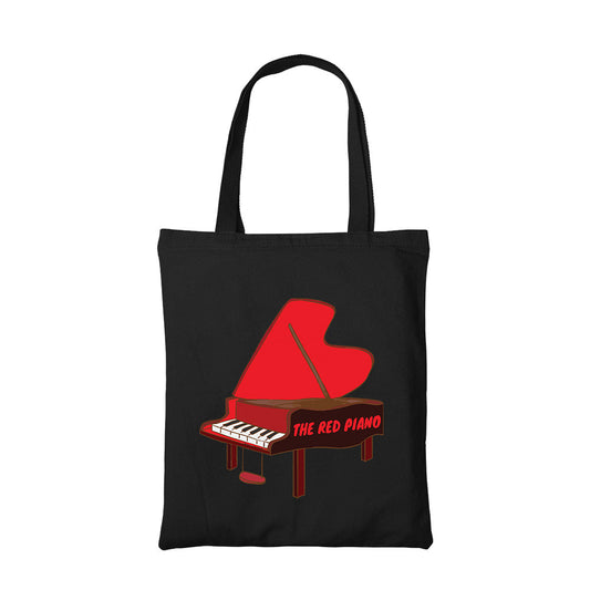 elton john the red piano tote bag hand printed cotton women men unisex