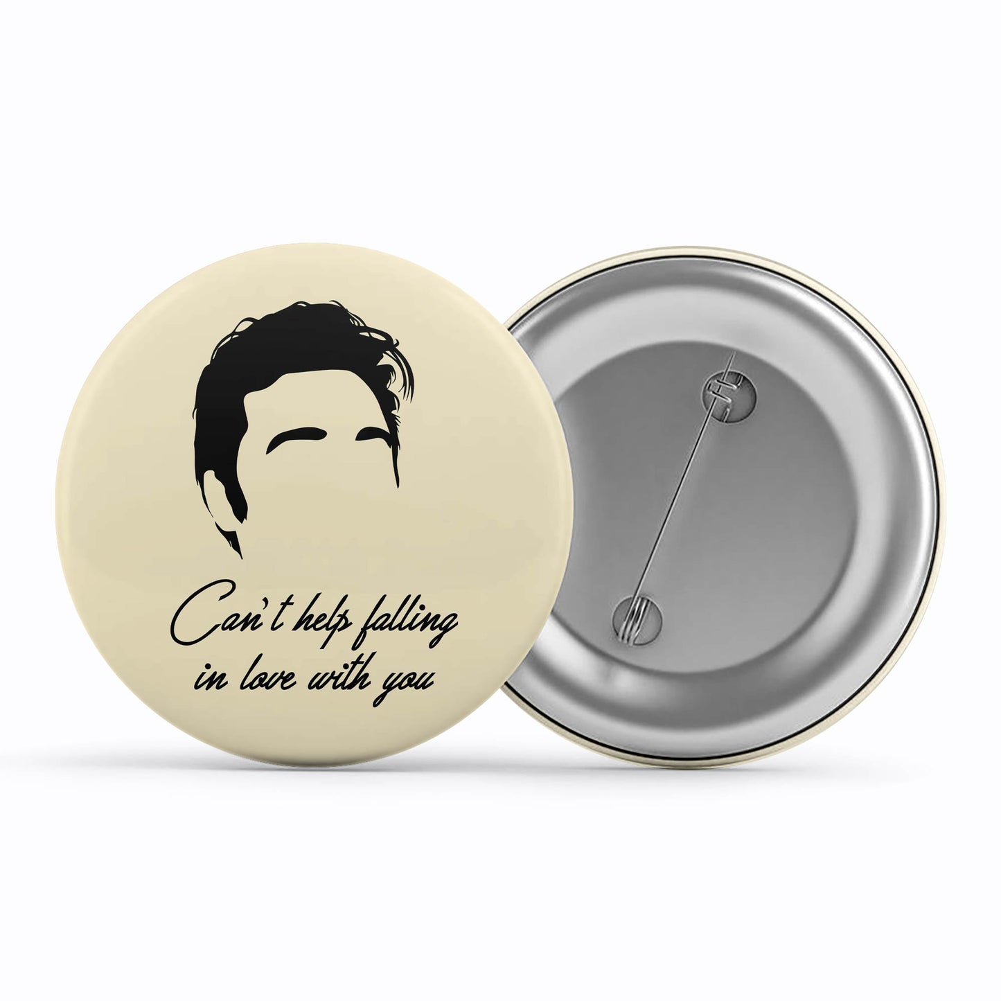 elvis presley can't help falling in love with you badge pin button music band buy online united states of america usa the banyan tee tbt men women girls boys unisex