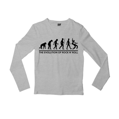 elvis presley rock 'n roll evolution full sleeves long sleeves music band buy online india the banyan tee tbt men women girls boys unisex gray