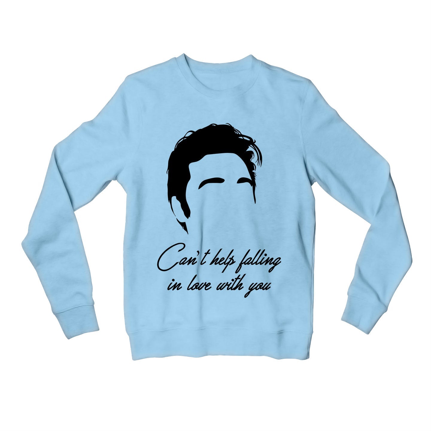 elvis presley can't help falling in love with you sweatshirt upper winterwear music band buy online united states usa the banyan tee tbt men women girls boys unisex gray