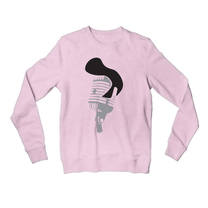 elvis presley the king of rock 'n roll sweatshirt upper winterwear music band buy online united states usa the banyan tee tbt men women girls boys unisex gray